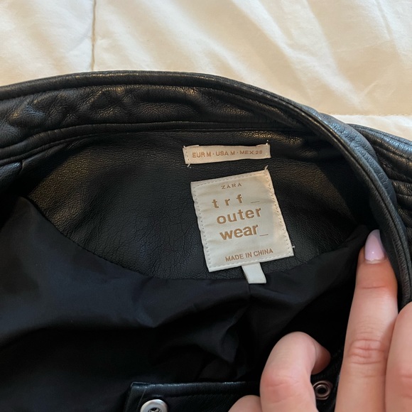 ZARA LEATHER JACKET - Picture 2 of 3
